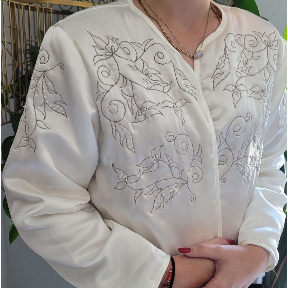 Vintage Victorias Secret gold label boudoir jacket